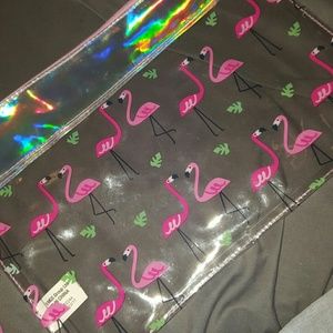 Flamingo holographic swimm bag